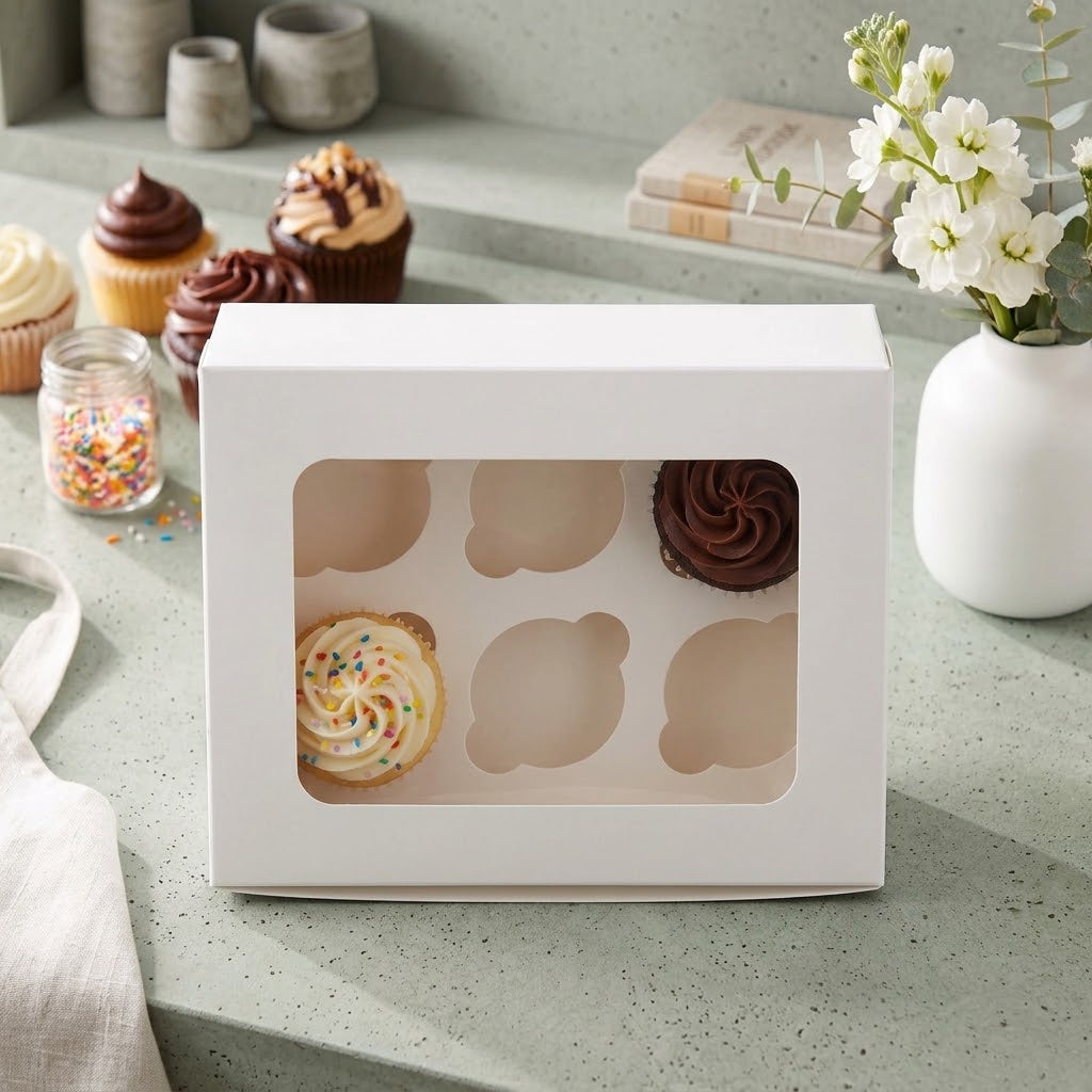 6-Piece Cupcake Box celebrating every sweet moment.