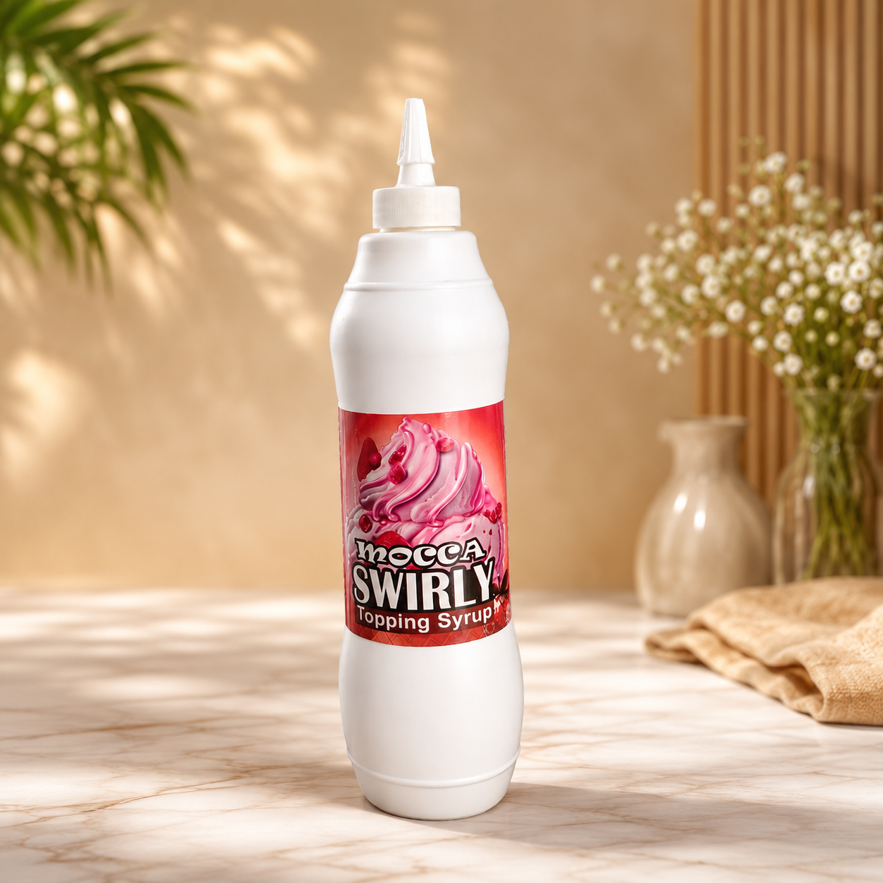 Mocha Swirly strawberry Topping Syrup