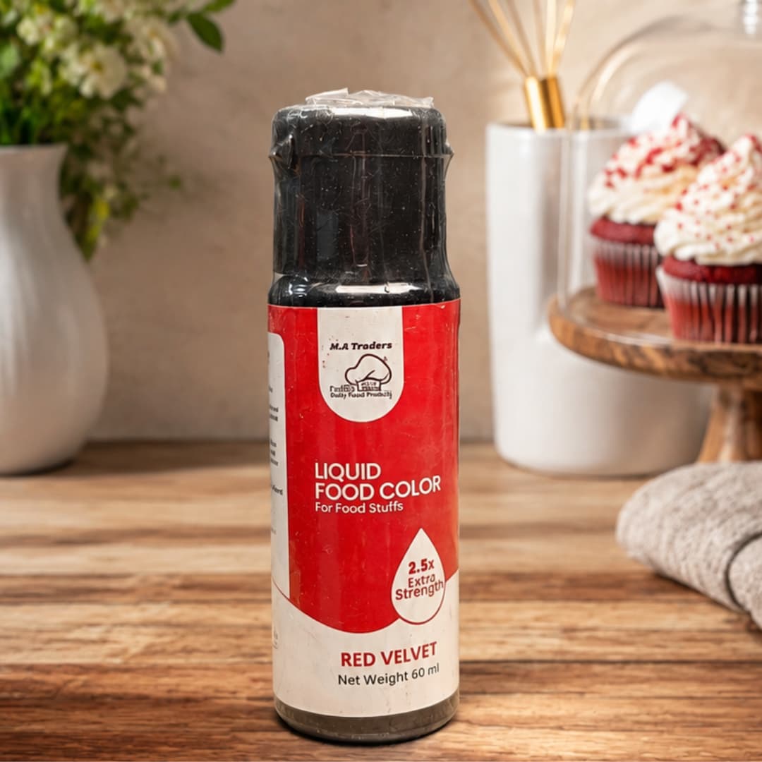 M.A Traders Red Velvet Liquid Food Color – 2.5x Extra Strength60ml