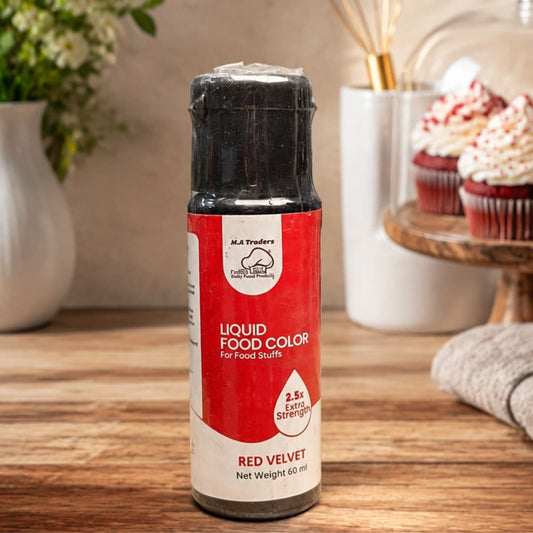 M.A Traders Red Velvet Liquid Food Color – 2.5x Extra Strength60ml