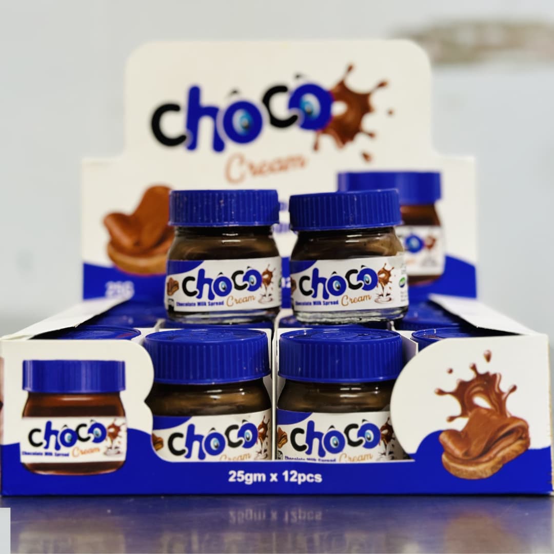 **Choco Hazelnut Chocolate Spread – 25g Mini Jar**