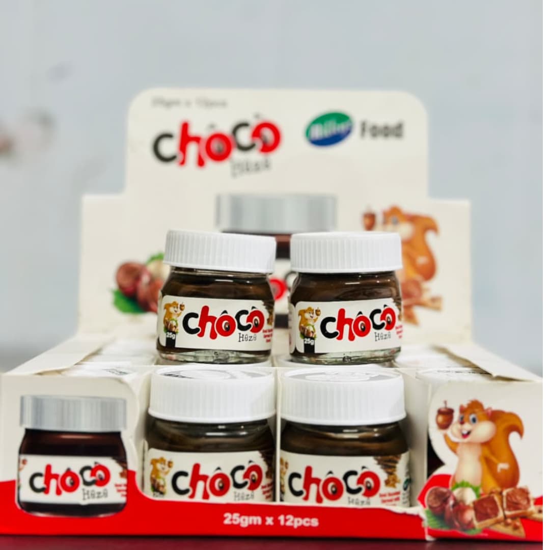 **Choco Hazelnut Chocolate Spread – 25g Mini Jar**