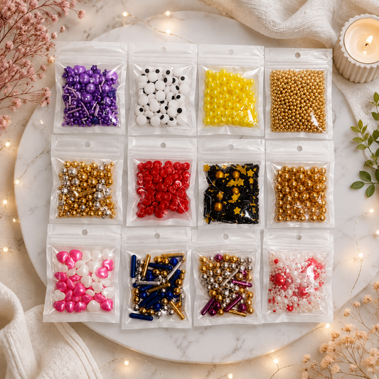 **Premium Cake Decorating Sprinkles & Toppings Collection**  Add a beautiful finishing touch to your cakes, cupcakes, cookies, and desserts with our colorful selection of decorative sprinkles, pearls, hearts, rods, and themed toppings.