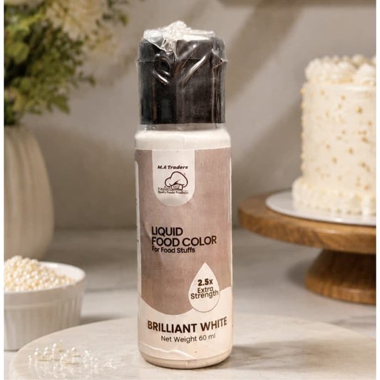 Brilliant White Liquid Food Color – 2.5X Extra Strength (60ml)
