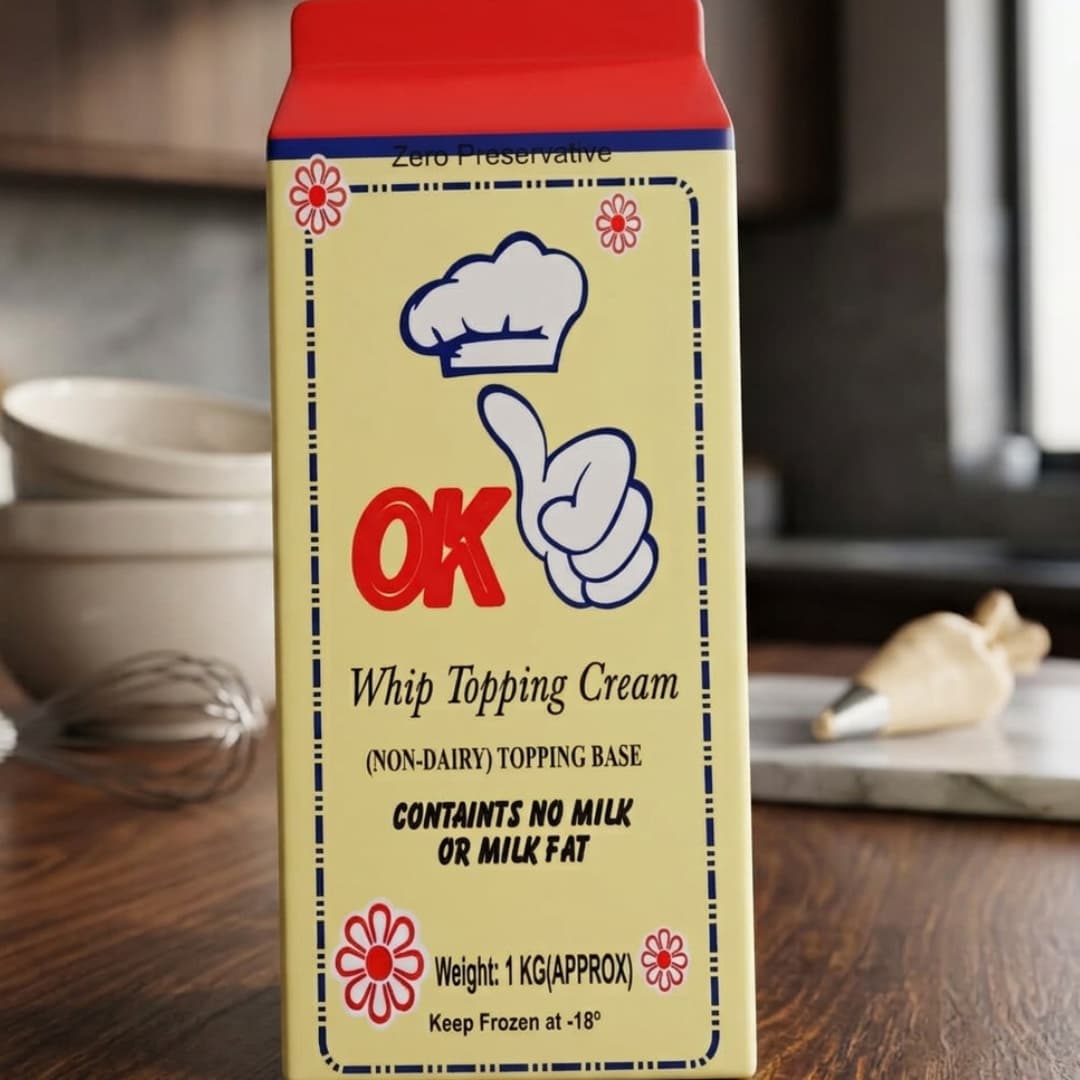 OK Whip Topping Cream – Non-Dairy Whipping Cream, 1kg